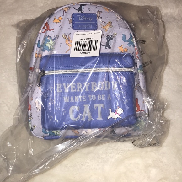 NWT Loungefly Aristocats Everybody Wants To Be A Cat Mini Backpack - Picture 7 of 8